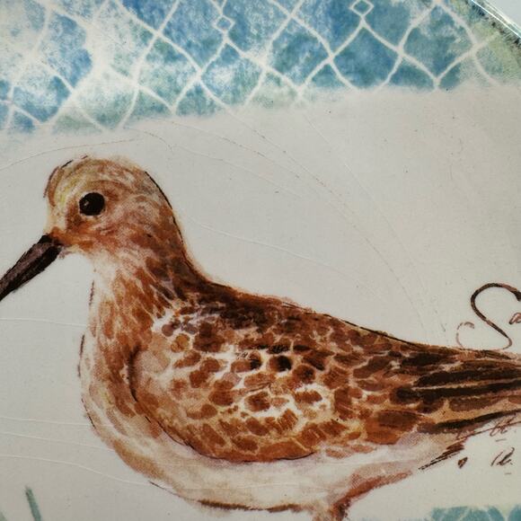 Pier 1 sandpiper bird ocean 8" plates (4) - Picture 4 of 11